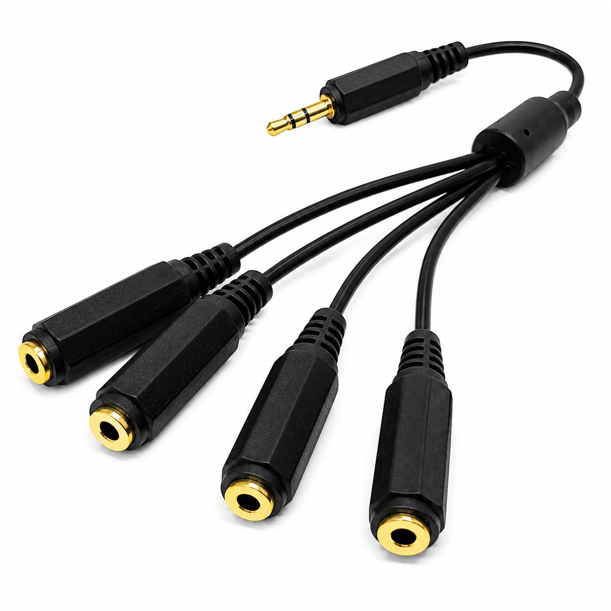 DRUT 3.5mm Jack to Socket Audio Cable Y Headphone Splitter Stereo for Microphones, Headphones Adapter for Phones, Earphones, Speakers, Tablets, PC Extension Lead Gold Plated