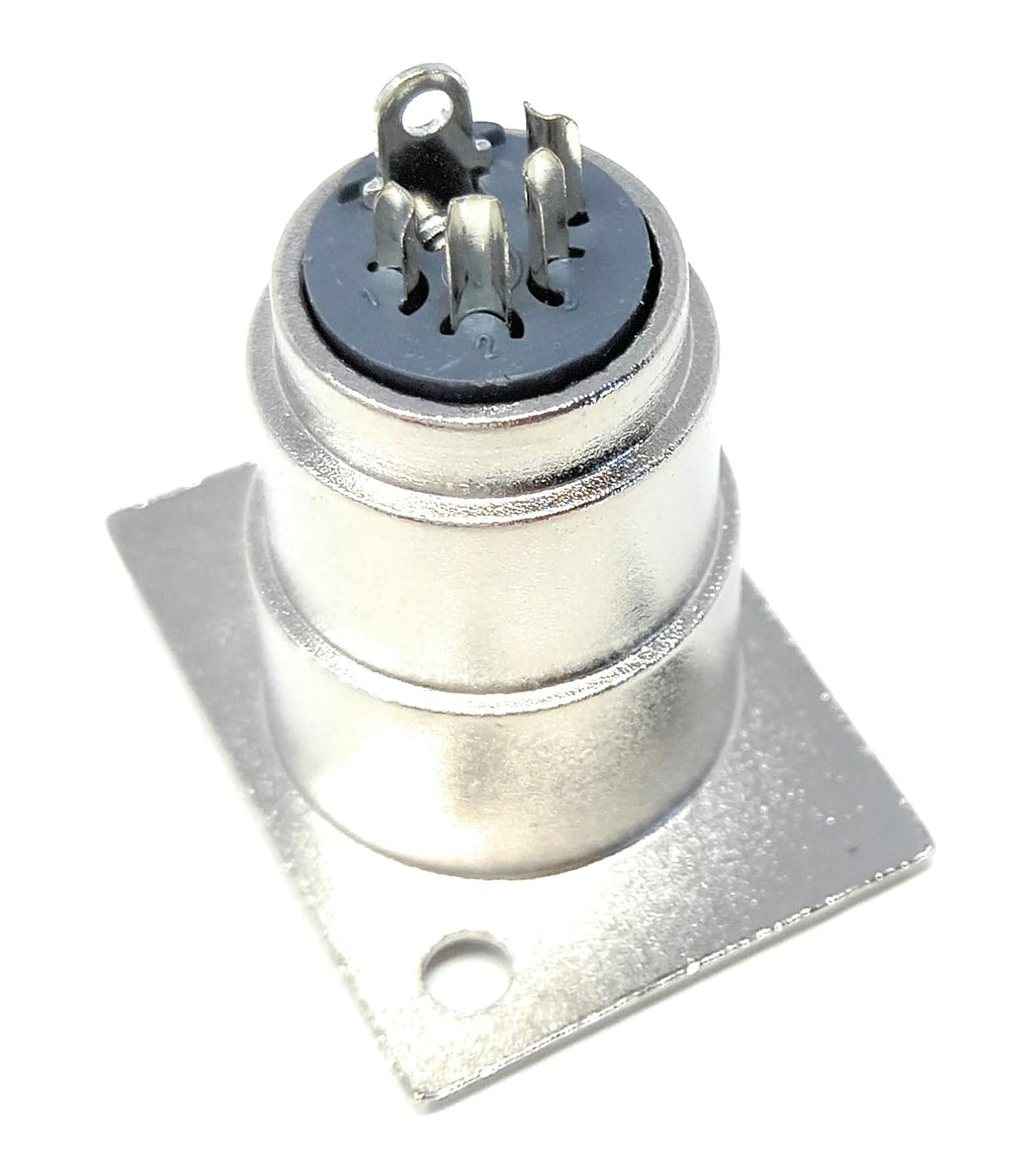 DRUT 4-Pin XLR Male Panel Mount Socket - D-Series Chassis Audio Connector for Microphones, Speakers, and Musical Instruments