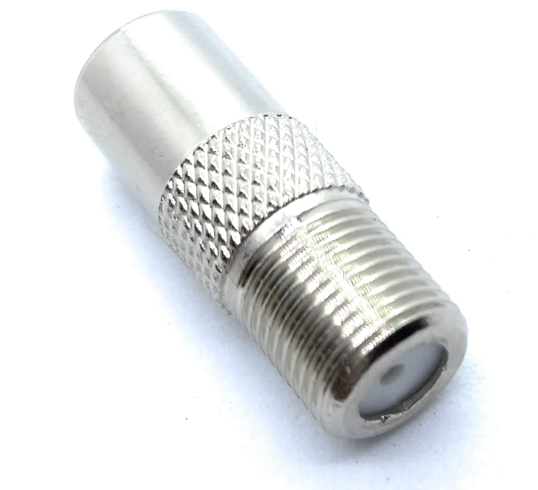 DRUT TV RF Male to F Type Screw Connector Socket Aerial Coax Adapter Coaxial Plug