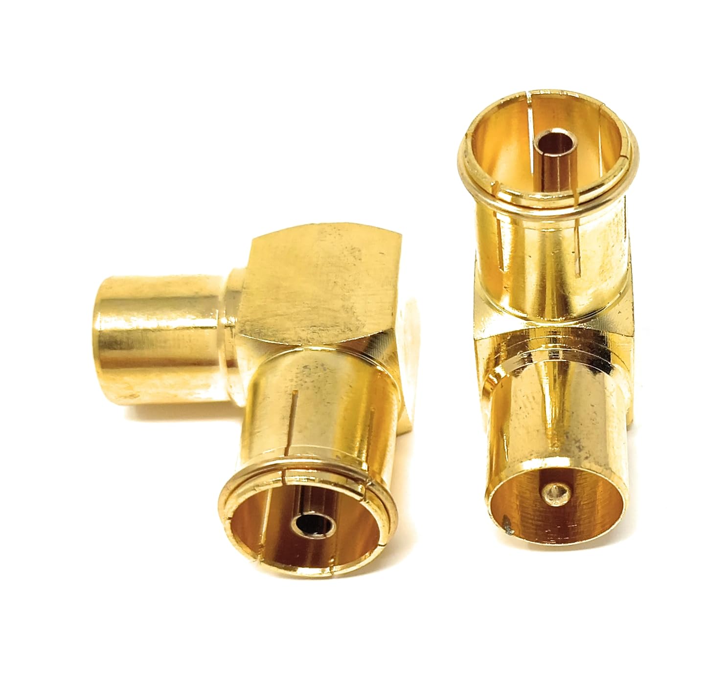 DRUT TV Male to Female Aerial Antenna Right Angle Coaxial Connector Adapter