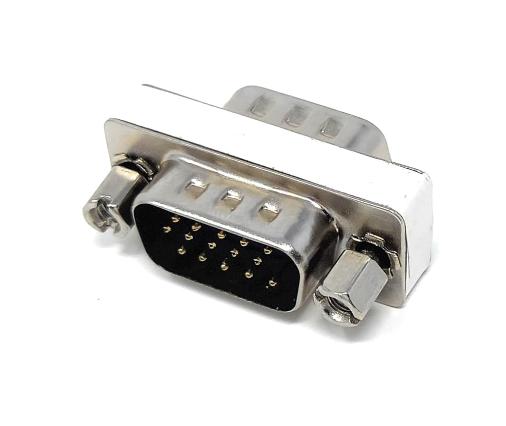 DRUT VGA HD15 to HD15 Male to Male Gender Changer Adapter
