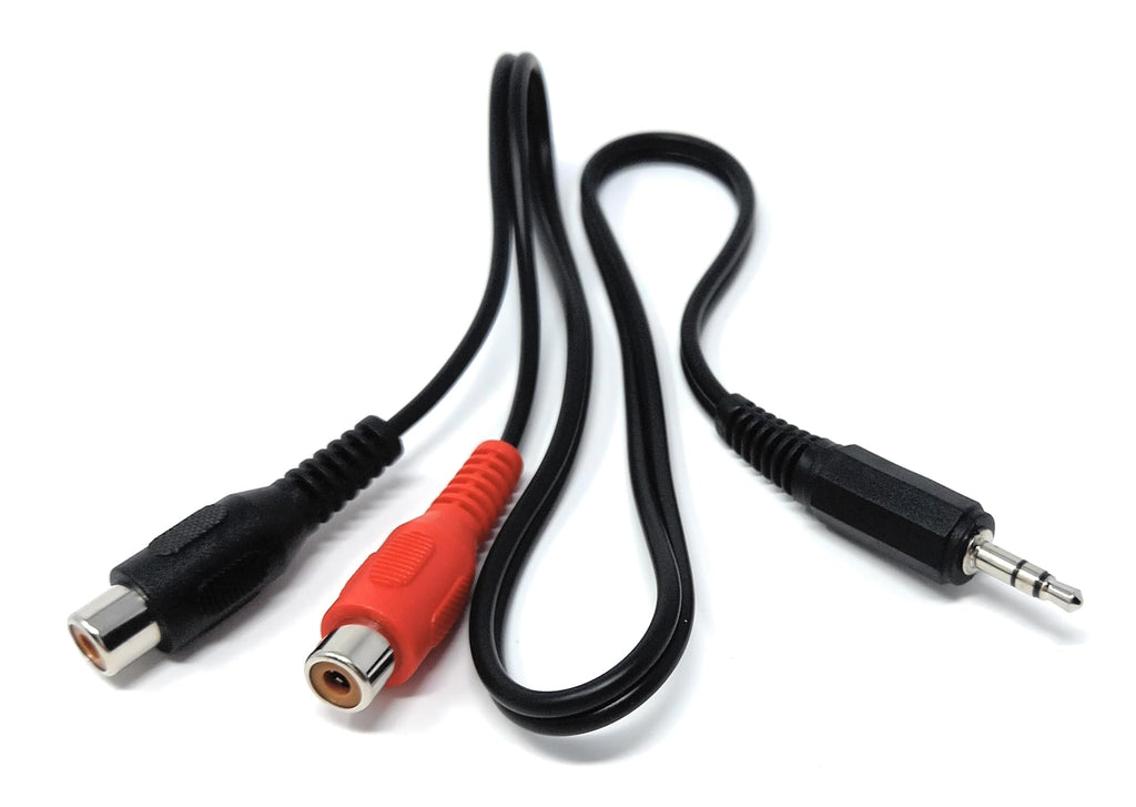 DRUT 3.5mm Stereo Jack to 2 x RCA Phono Sockets Extension Splitter Cable Lead