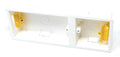 3 Gang (2 1) Dry Lining Back Plasterboard Box, Pattress Box with Adjustable Lugs 35mm, for Faceplate