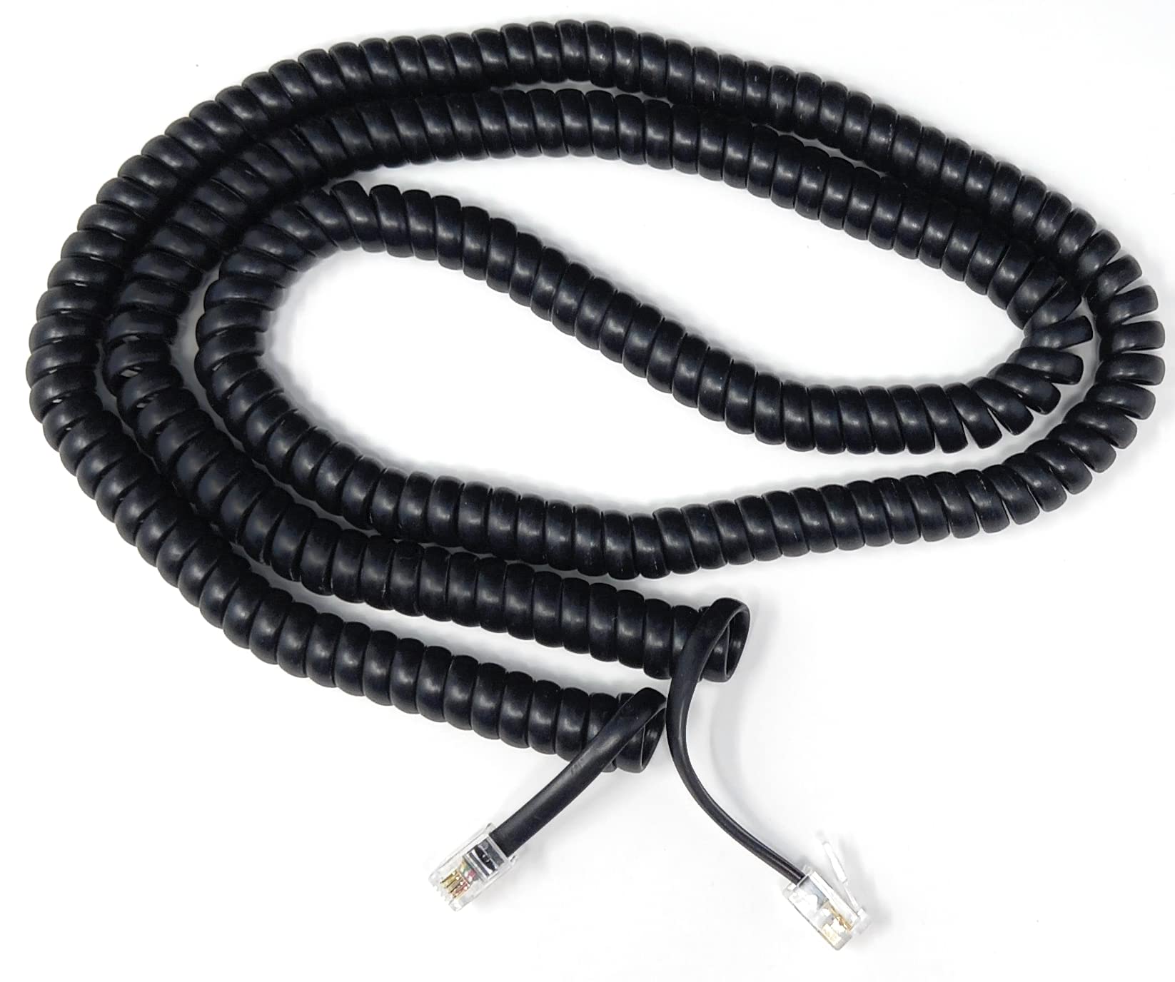 DRUT Coiled RJ10 RJ9 RJ22 4P4C 4 PIN Telephone Handset Curly Lead Cable
