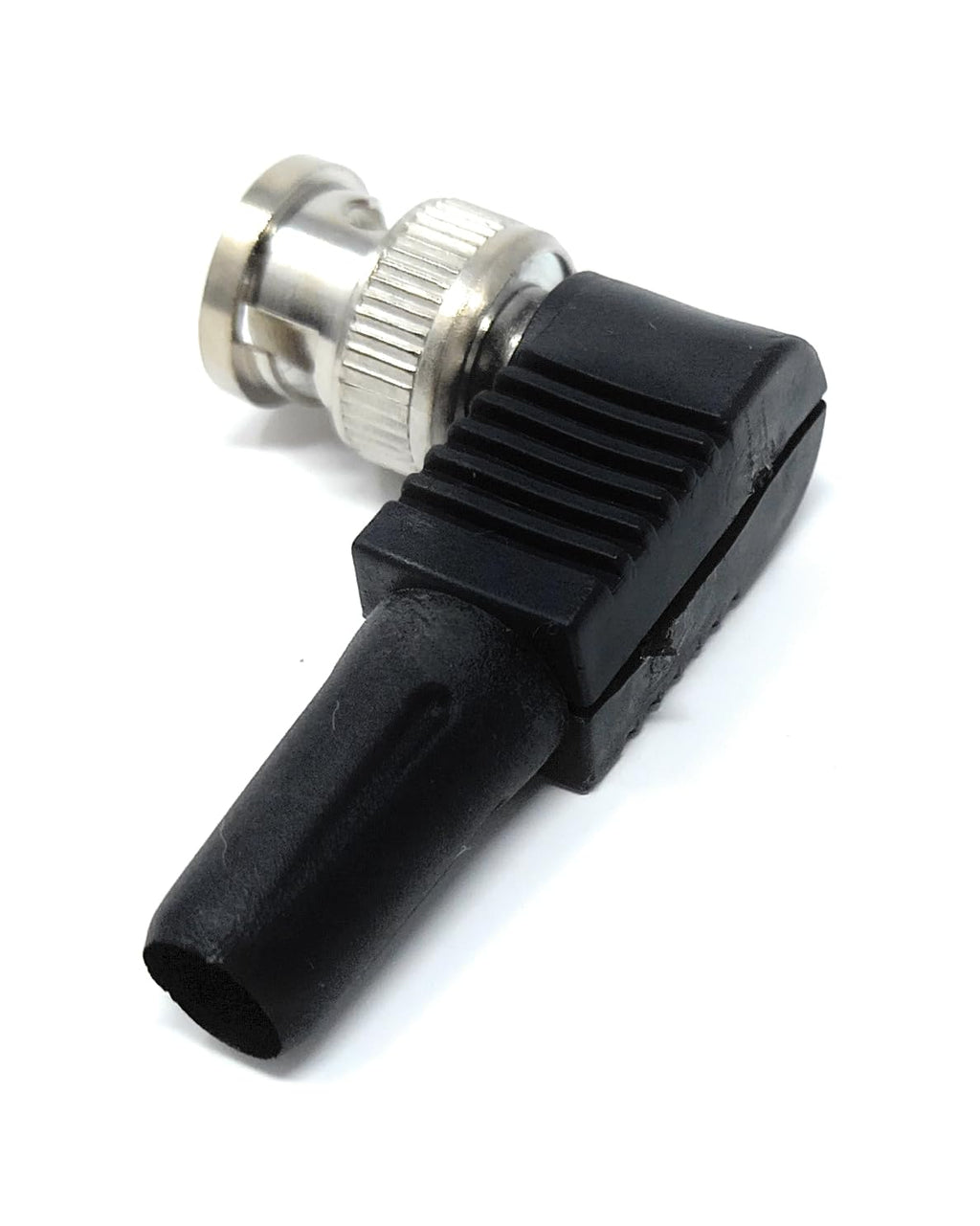 DRUT BNC Male Right-Angle Connector Adapter for CCTV Cameras, Soldering Replacement for Home Security Systems