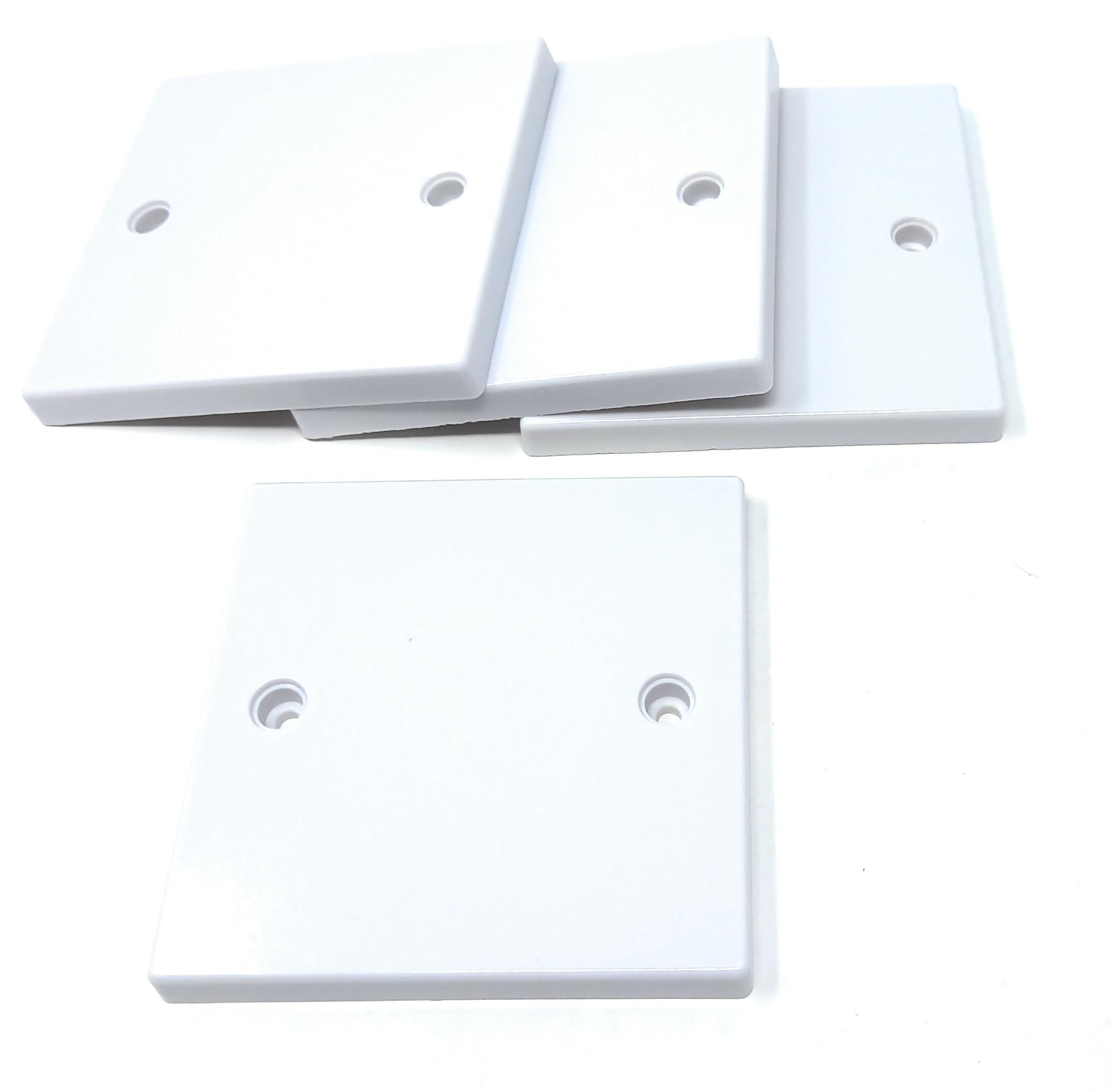 Single Blanking Plate Cover for Electrical Sockets Back Box White Finish, With Screws (86mm x 86mm)