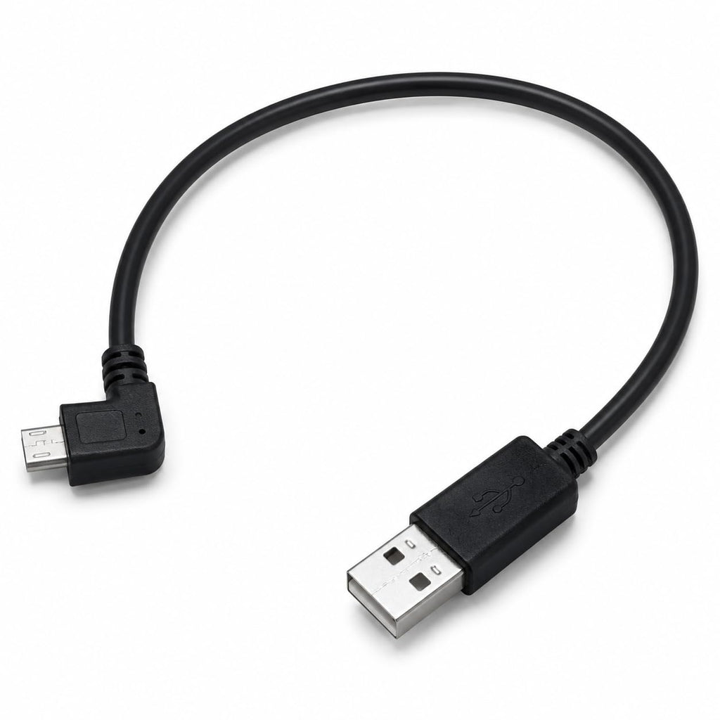 DRUT USB to Mini USB Cable – 90° Right Angle Data Sync & Charging Lead for Dash Cam, Car GPS, DVR, Digital Camera, PS3 Controller, MP3 Player & More