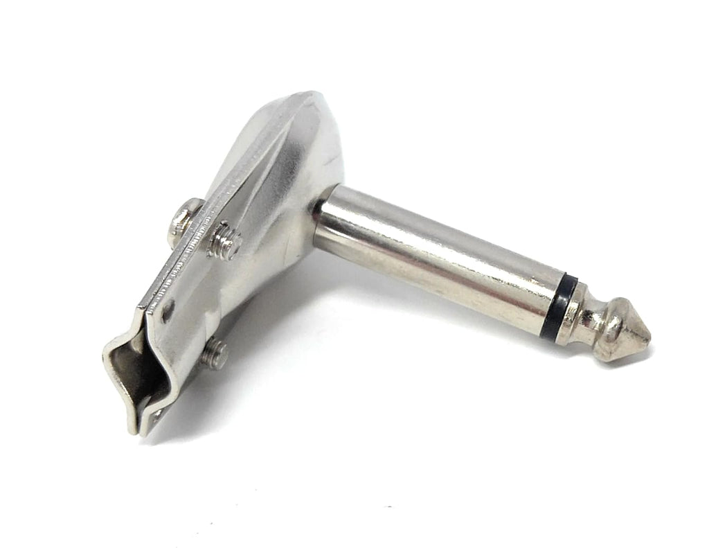 6.35mm Mono 1/4 90 Degree Right Angle TS, Soldering Plug, Flat Pancake Style, DIY, Audio Connector Adapter