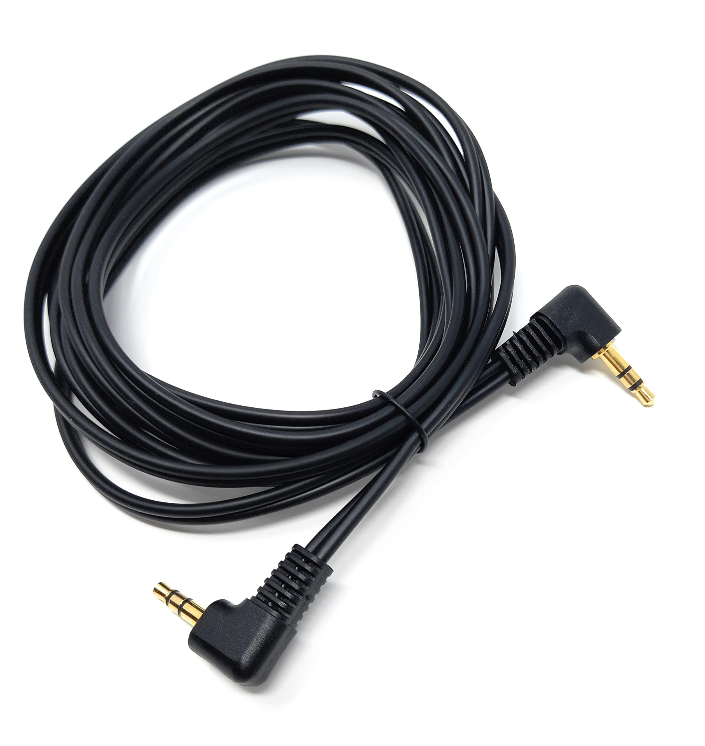DRUT 3.5mm Dual Right Angle 90'' Male to Male Jack to Jack Stereo Audio Cable Lead Gold Plated Ends