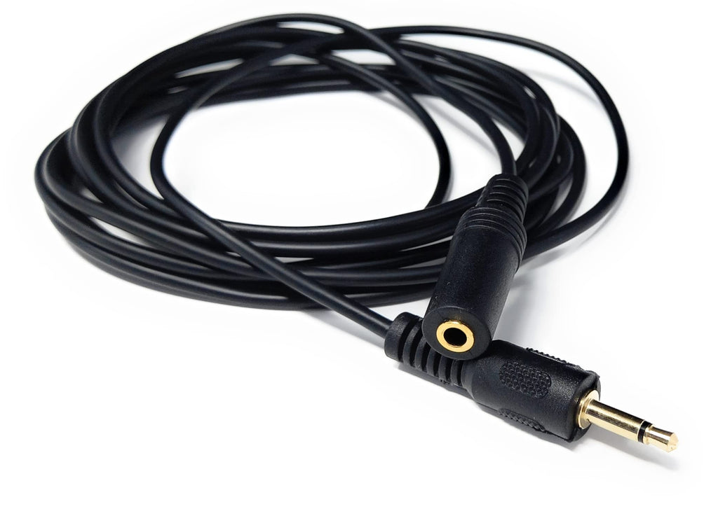 3.5mm Mono Jack to 3.5mm Socket Extension Cable Gold Connectors, Male Plug to Female Socket