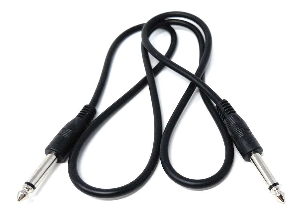 DRUT 6.35mm 1/4" TS Mono Jack to Jack Plug Lead for Guitar, Amplifiers, Music Instruments, Speakers, Microphone Cable