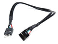 DRUT 9-Pin HD Motherboard Extension Cable – Male to Female 9Pin ATX Connector, 26AWG Double Shielded, Front Panel Header Cable for PC Build & Repair 30CM