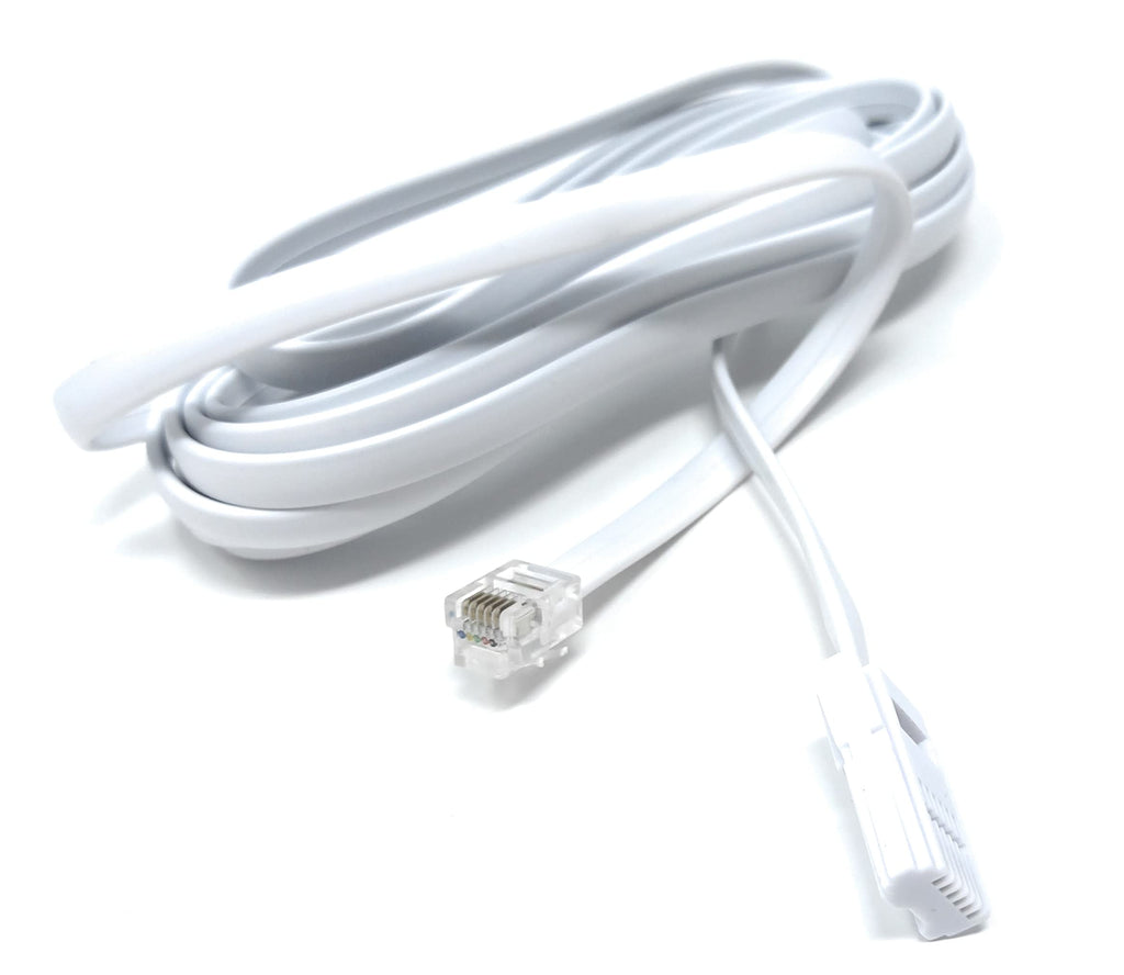 DRUT BT 631A Plug to RJ12 6P6C Plug Lead, 6 Wire Telephone Line Cord, Broadband Modem Router Cable