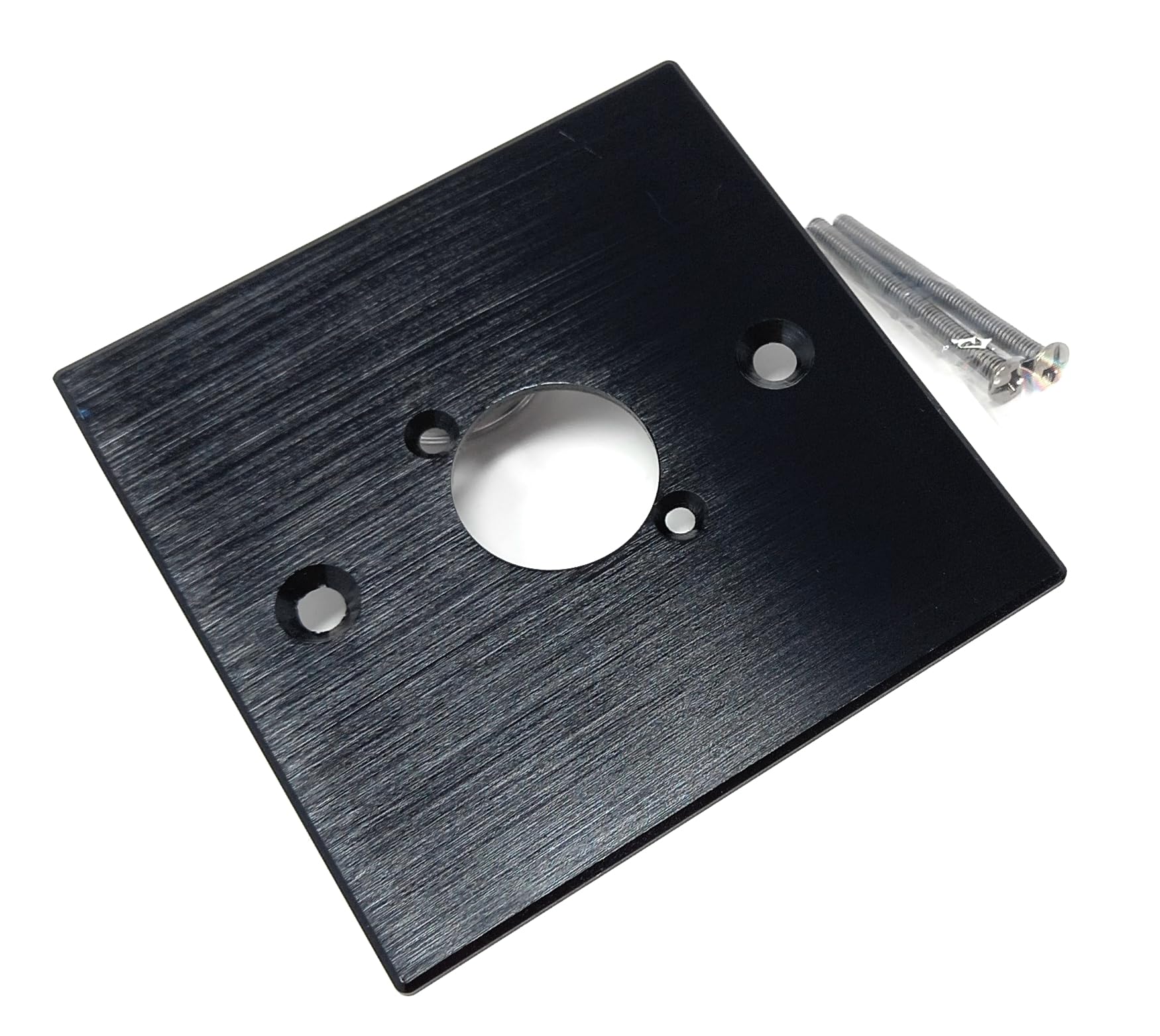 Brushed Aluminium Wall Plate, 86x86mm, D-Series Hole, Compatible with Neutrik, HDMI, USB, RJ45, BNC, RCA, XLR Wall Faceplates