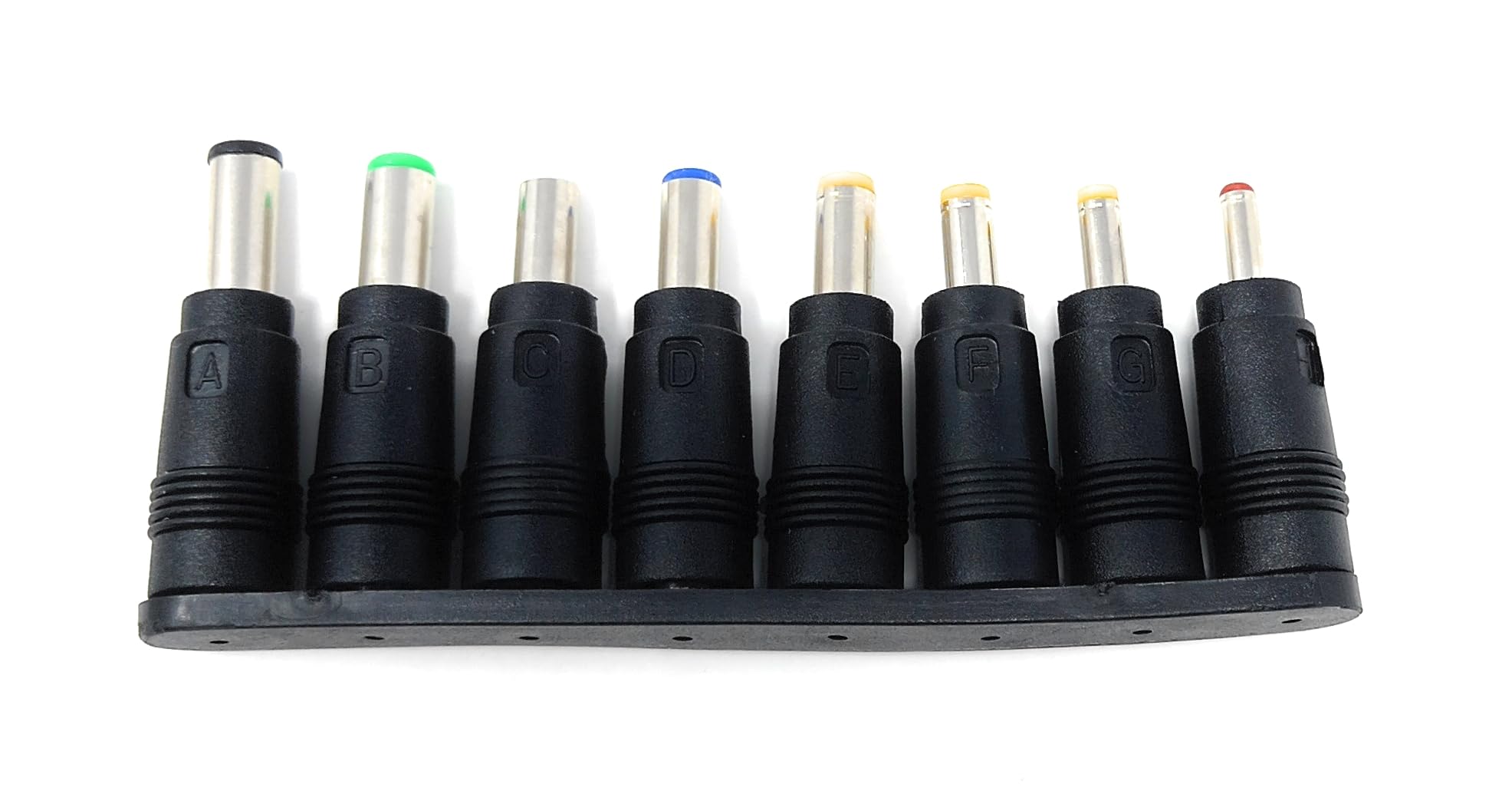 DRUT 5.5 x 2.1mm DC Power Socket to Multi Adapters Plugs 3.5 x 1.35mm, 4.0 x 1.7mm, 4.8 x 1.7mm, 5.5 x 1.7mm, 5.5 x 2.1mm, 5.5 x 2.5mm, 6.3 x 3.0mm, 6.0 x 4.4mm, 8 pcs. Pack