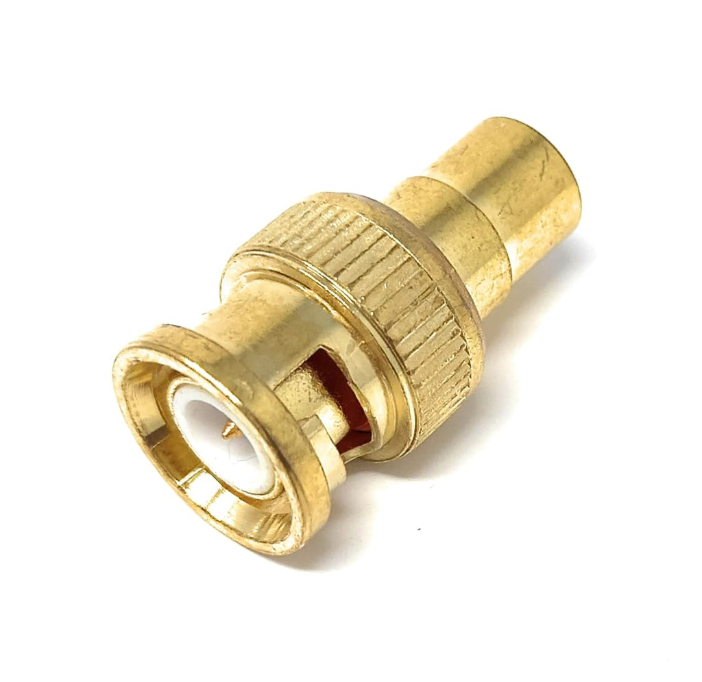 DRUT RCA Phono Socket to BNC Male Adapter Cable Converter Gold