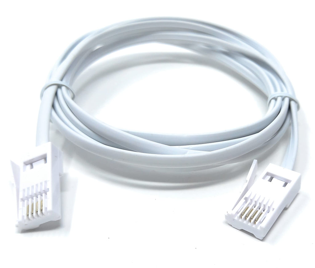 DRUT BT to BT 4 Wire 431A Male to Male Plug Telephone Flat Cable Lead