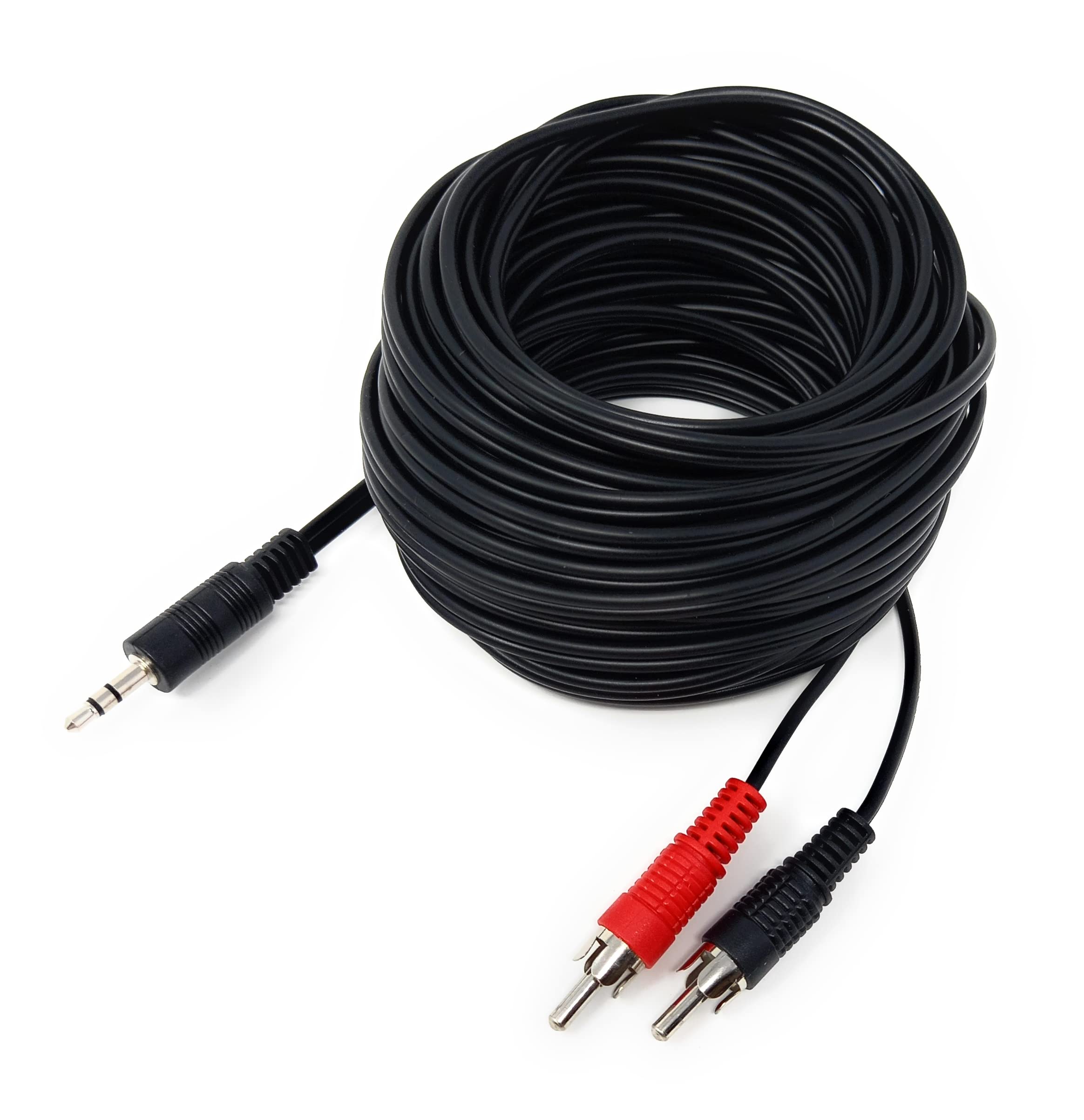 DRUT 3.5mm to Twin RCA Stereo Aux Phono Audio Cable Mini Jack Lead Cord Y Splitter Headphone Cord RCA Y Splitter Adapter