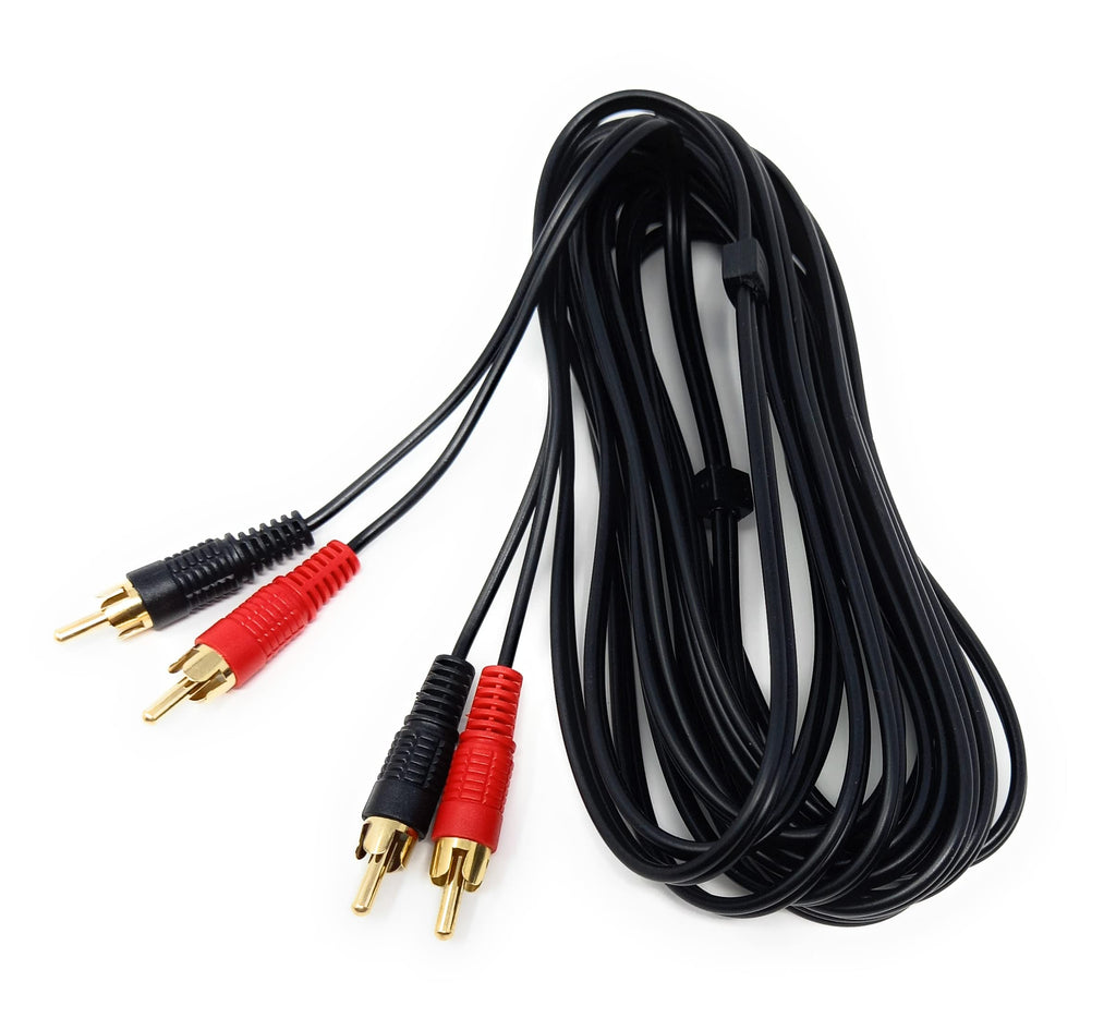 DRUT RCA to RCA Phono Twin Jack to Jack Stereo Audio Cable Lead Cord Compatible With CD/DVD/Amplifier/Hifi/DJ Mixer/Turntable
