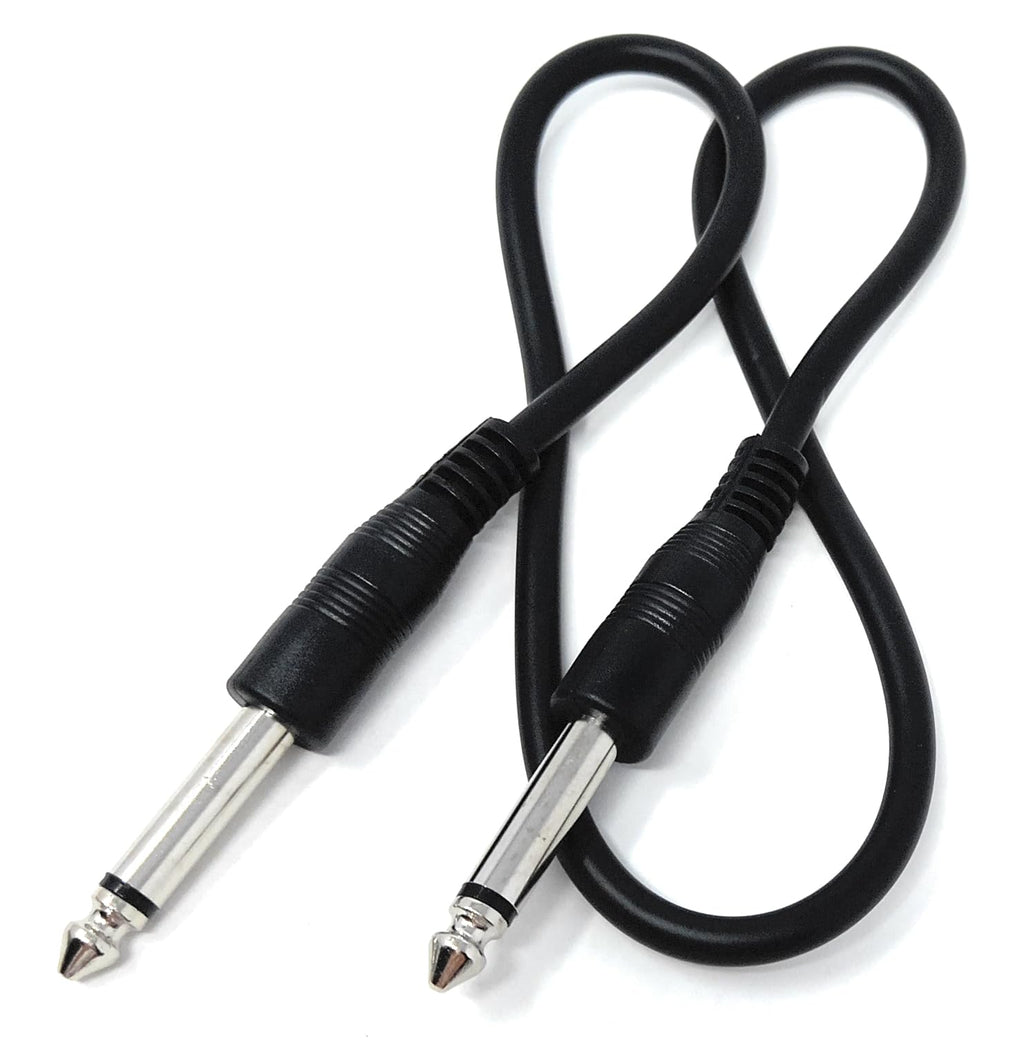 DRUT 6.35mm 1/4" TS Mono Jack to Jack Plug Lead for Guitar, Amplifiers, Music Instruments, Speakers, Microphone Cable