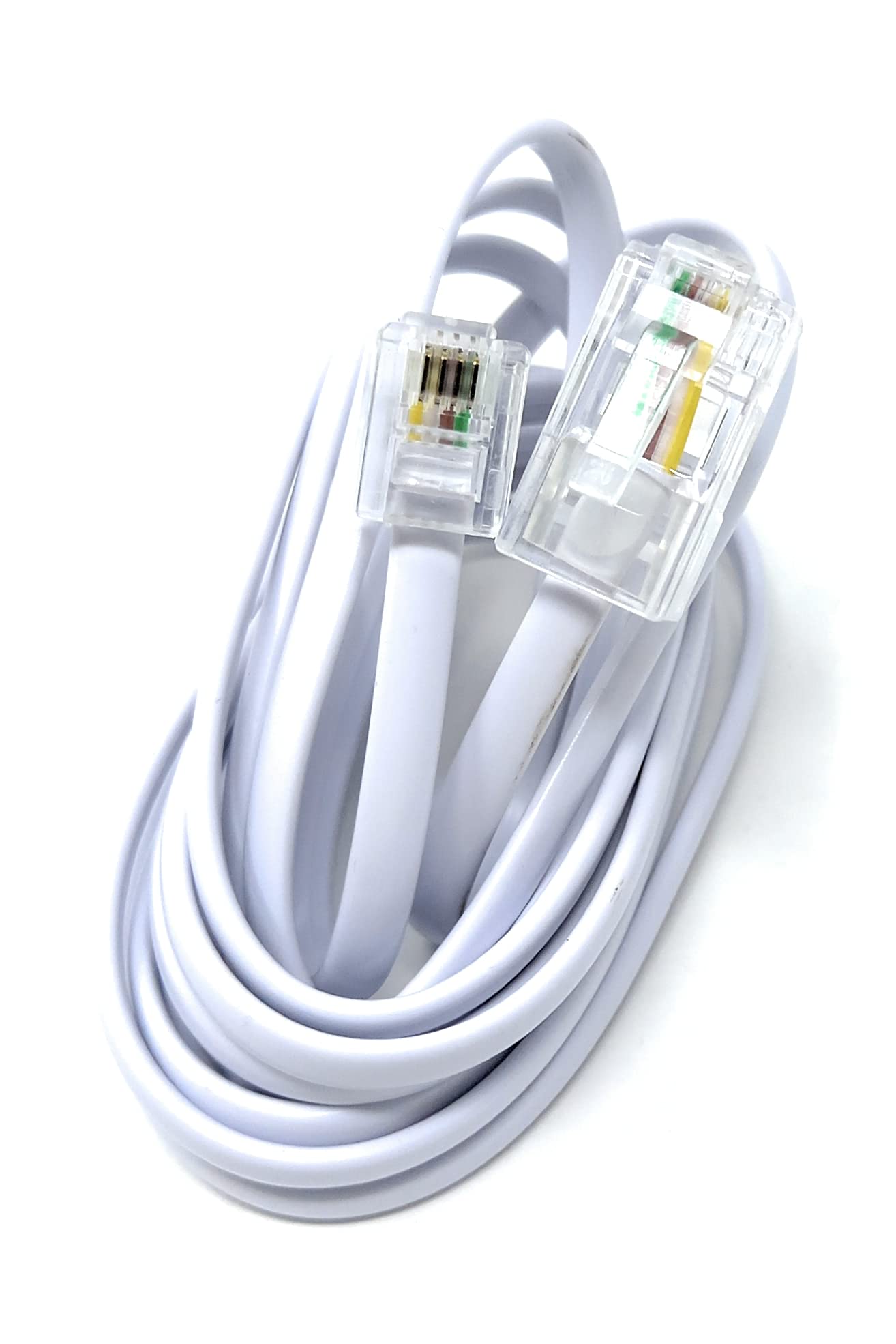 DRUT Flat RJ11 to RJ45 Male to Male 4 wire Broadband, Modem Cable Lead