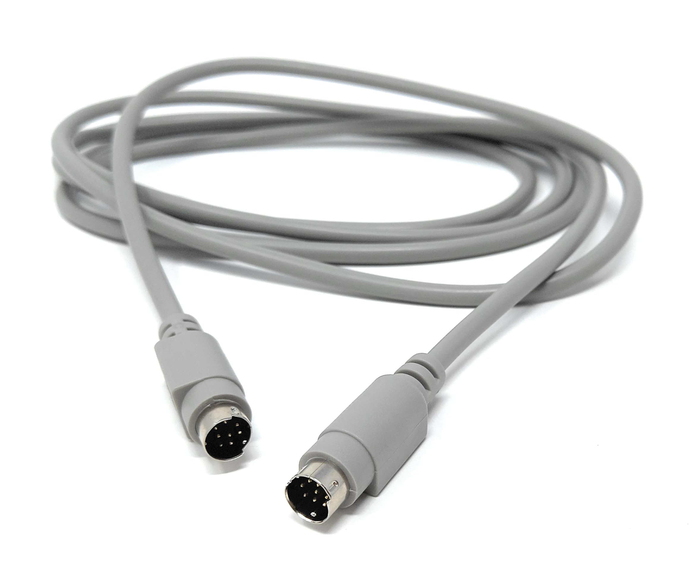DRUT 2m 8-Pin Mini DIN Male to Male Crossover Cable – Audio Instrument Equipment Lead for PC, MIDI, AV, Control Interfaces