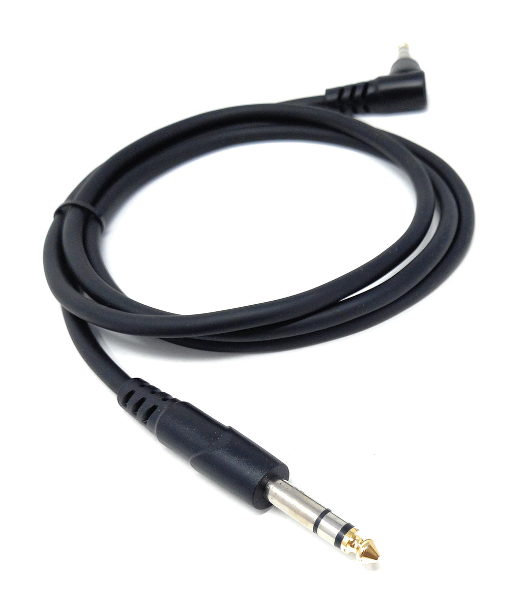 DRUT 6.35mm 1/4" Stereo TRS Male Jack to Right Angled Male Jack, Audio, Music Instrument, Flexible Cable Lead