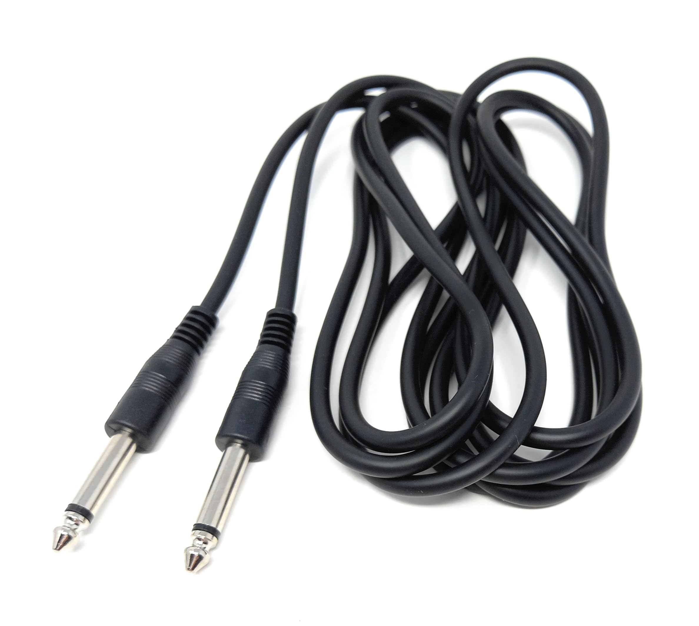 DRUT 6.35mm 1/4" TS Mono Jack to Jack Plug Lead for Guitar, Amplifiers, Music Instruments, Speakers, Microphone Cable