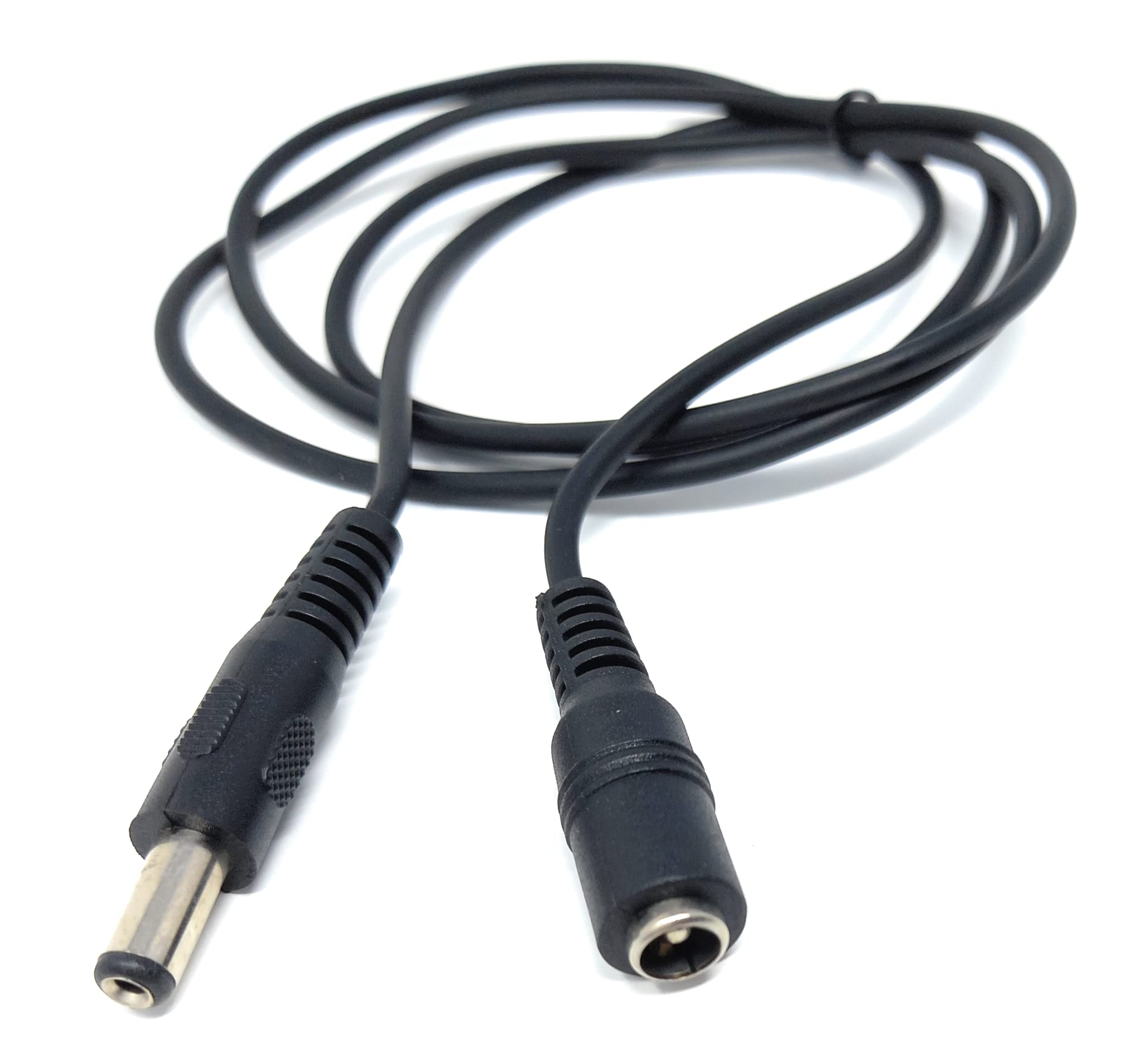 5.5mm x 2.1mm DC Power Plug to Socket, Male to Female CCTV, LED, Modem Router, Music Instruments Extension Lead Cable