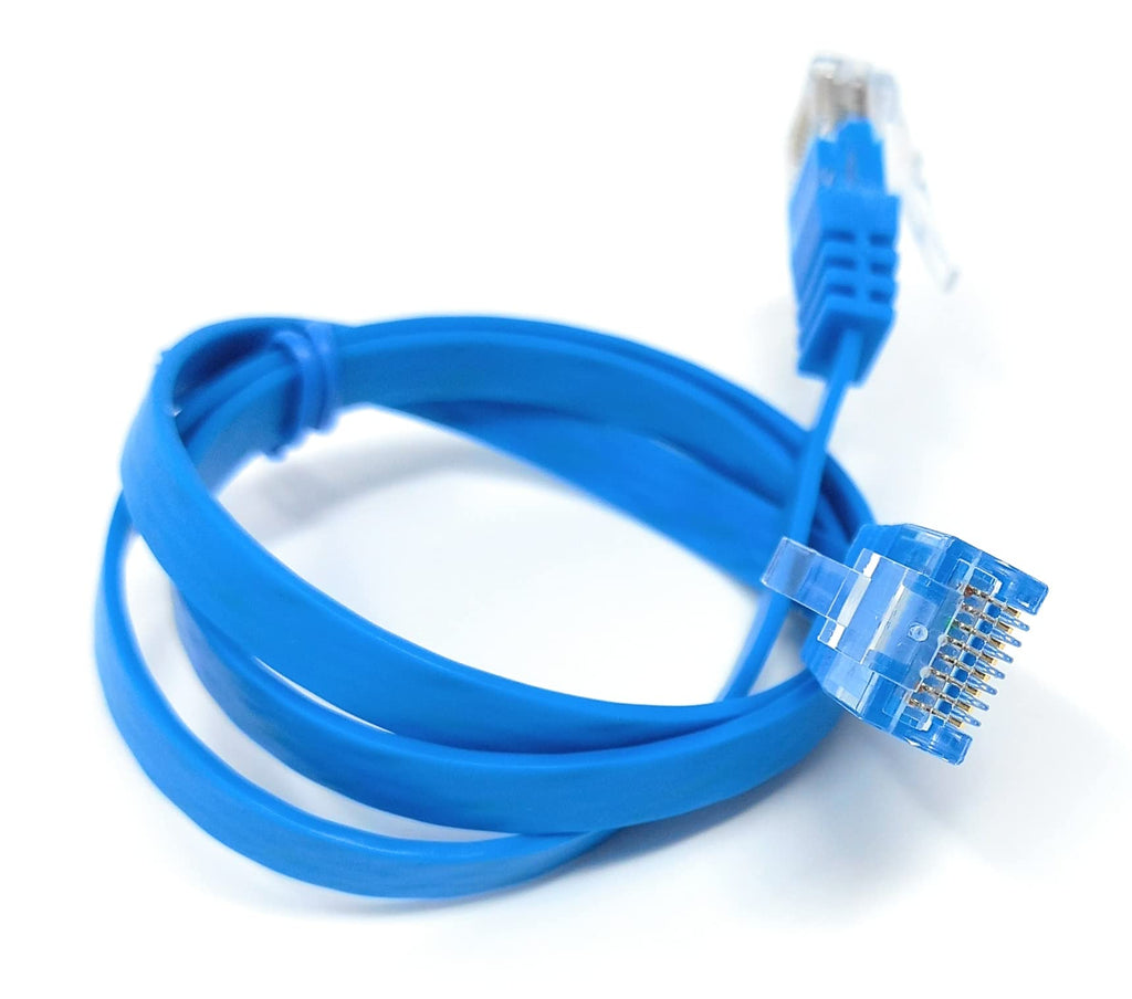 DRUT FLAT CAT6 RJ45 Ethernet LAN Patch Cable, Low Profile GIGABIT Full Copper 32AWG, Lead Allows Up to 1000Mbps Speed