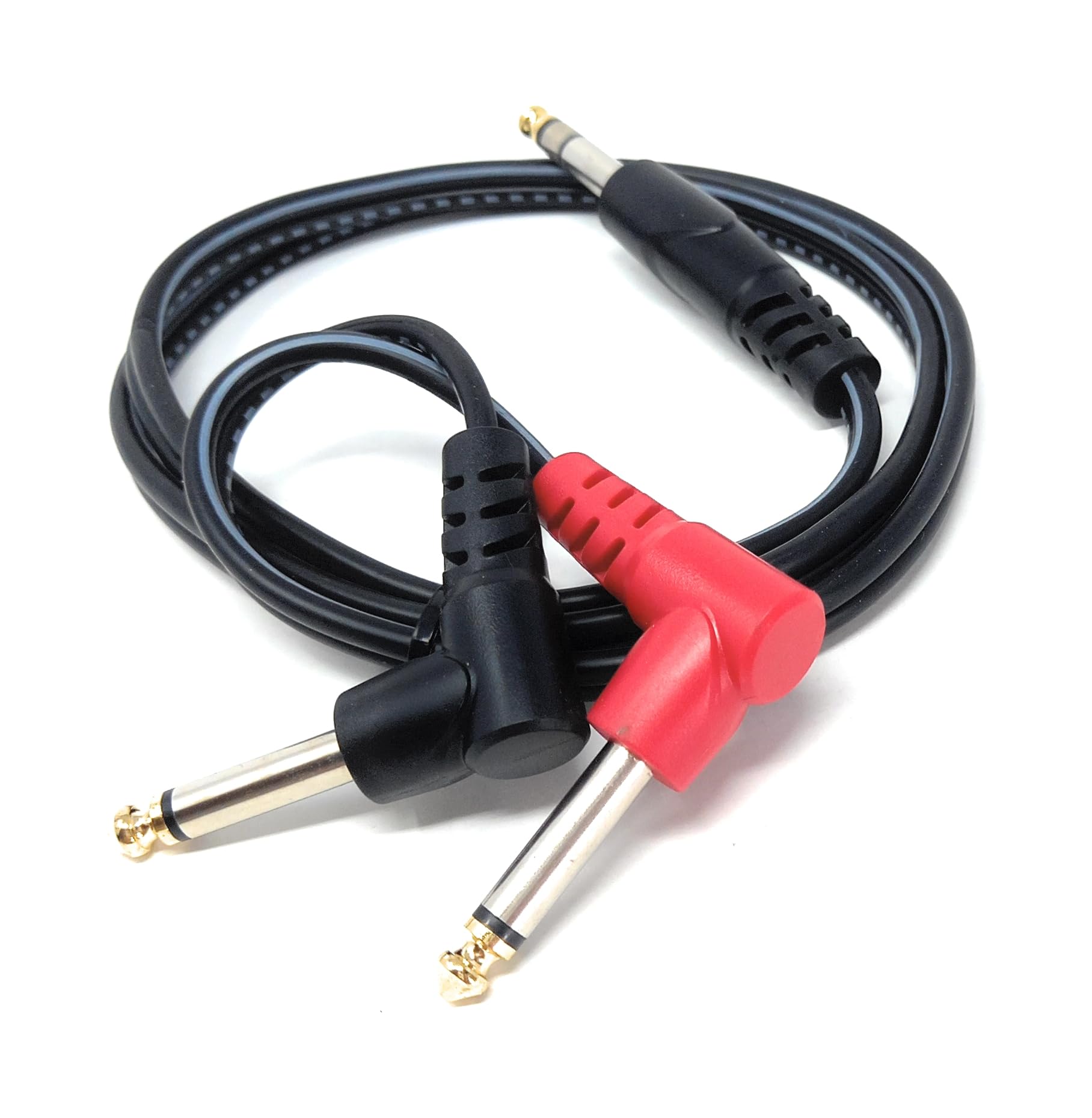 DRUT 6.35mm 1/4" Stereo Jack to 2 x Mono Jacks Audio Cable Lead for Music Instruments, Mixer, AMP, Guitar
