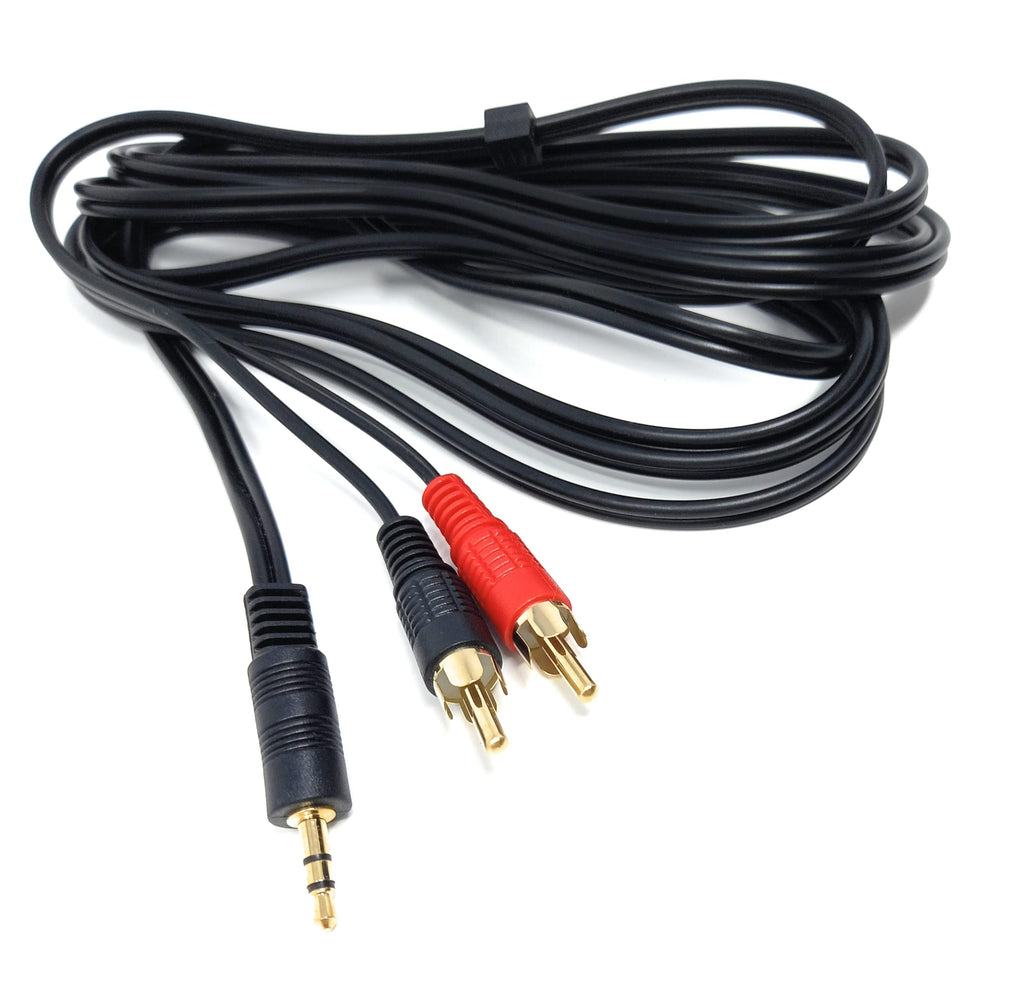 DRUT 3.5mm to Twin RCA Stereo Aux Phono Audio Cable Mini Jack Lead Cord Y Splitter Headphone Cord RCA Y Splitter Adapter