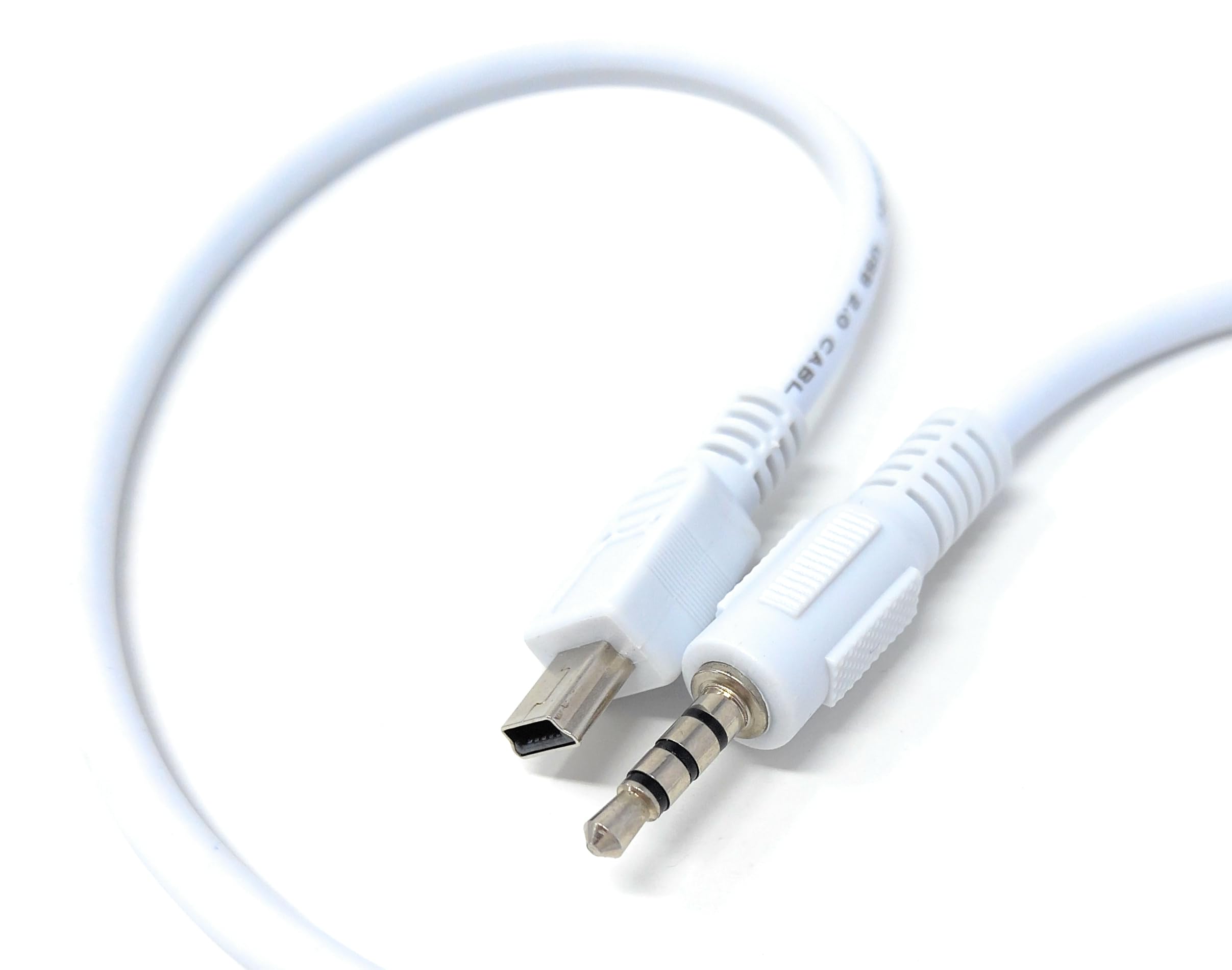 DRUT 50cm 3.5mm 4 Pole Male Audio Jack to 5 Pin Mini USB Male Adapter, TRS Aux Cable 1.6ft
