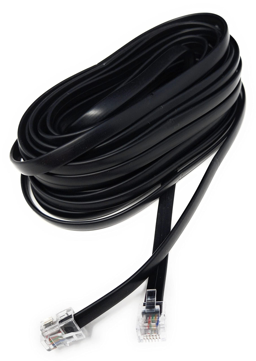 DRUT FLAT RJ12 to RJ12 6P6C Cable Lead Plug to Plug (RJ11 with 6 pin Wire)