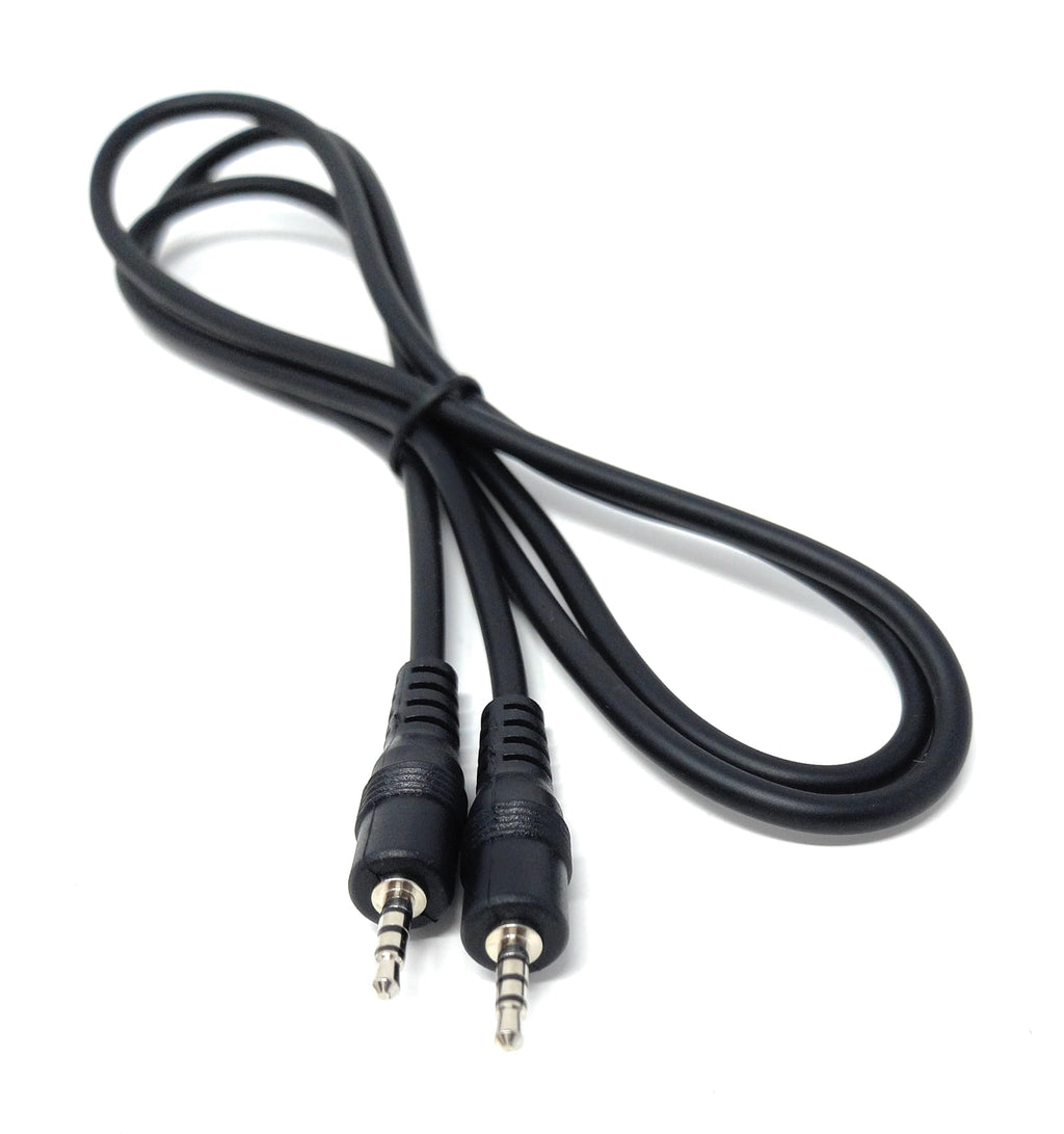 DRUT 2.5mm 4 Pole TRRS Jack to Jack AV Cable, Black, Audio Video Lead for Camcorder, Sat Nav, Portable DVD, Monitor, CCTV and Multimedia Devices