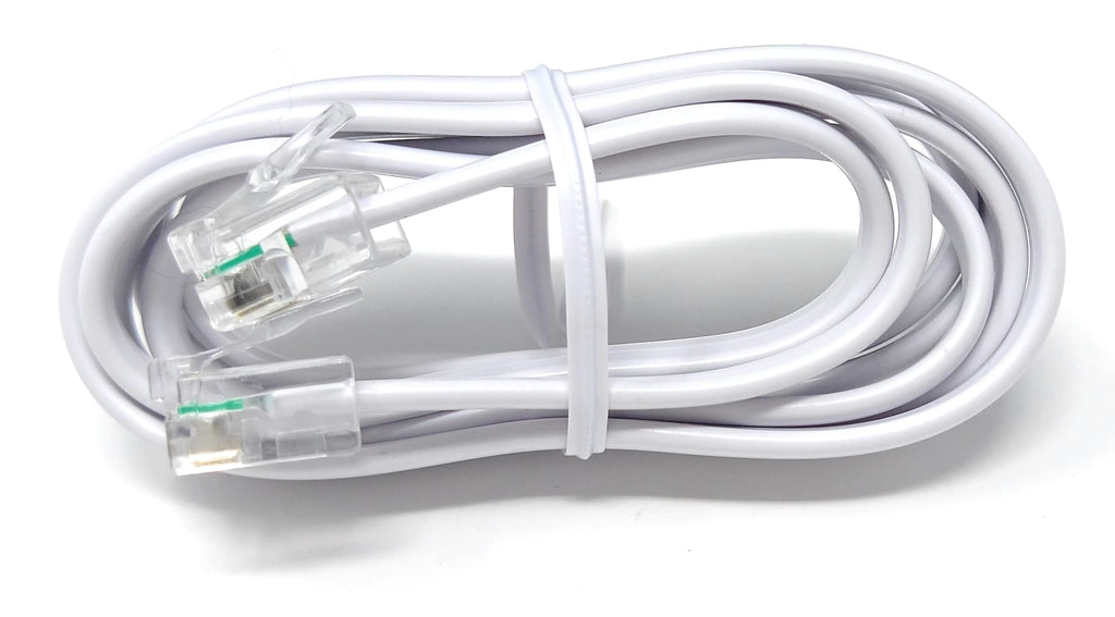 DRUT RJ11 to RJ11 Telephone Landline Cable ADSL (6P4C) Flat Lead High Speed BT Internet Broadband Male to Male Router, Modem, Phone Extension Wire