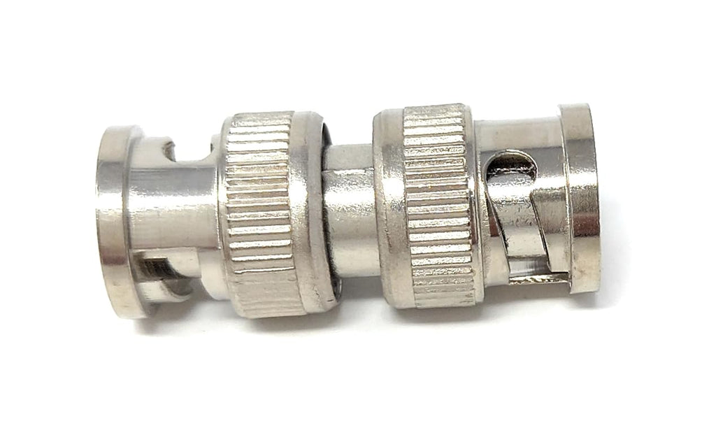 BNC Male to Male Coupler Adapter, Double-Sided Extension Socket, Signal-Safe Video Connector for CCTV Camera, DVR, Monitor, Coaxial Cable