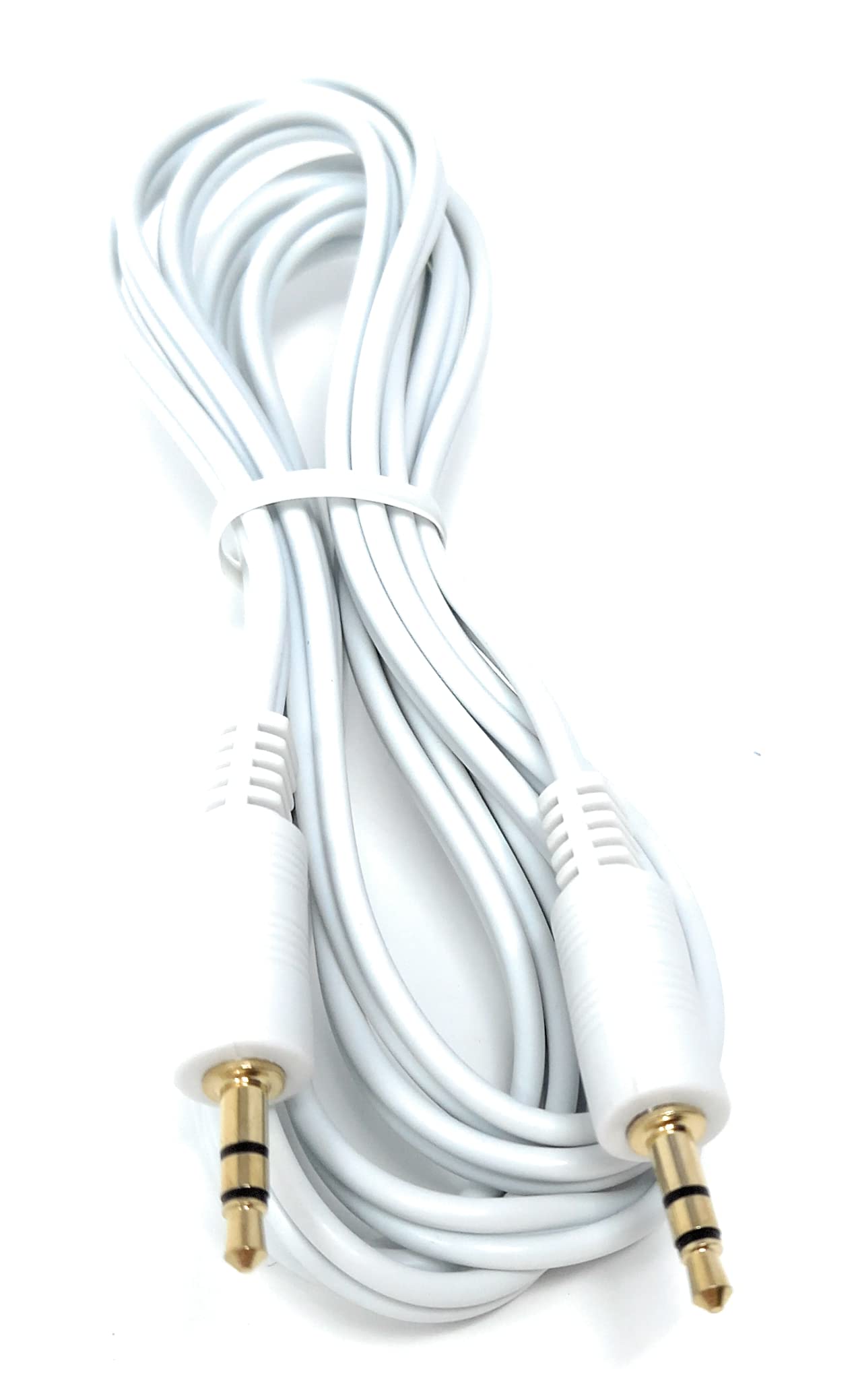 DRUT 3.5mm to 3.5mm Stereo Audio AUX Cable Gold Connectors, Small 3 pin Jack to Jack Speaker Lead