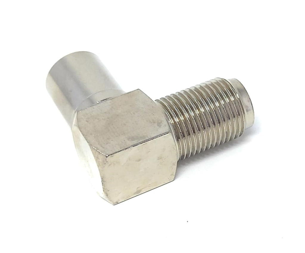 DRUT F Type Screw Female to TV RF Male Jack Satellite Right Angle Adapter