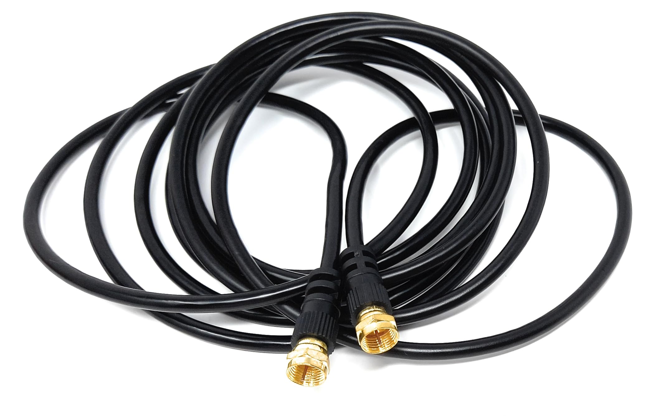 DRUT F-Type Male to Male Coax Coaxial Cable, Extension 75ohm Cord Wire Compatible with Satellite Dish, TV Antenna, Freeview TV, DVD, VCR, SKY HD, Virgin, BT