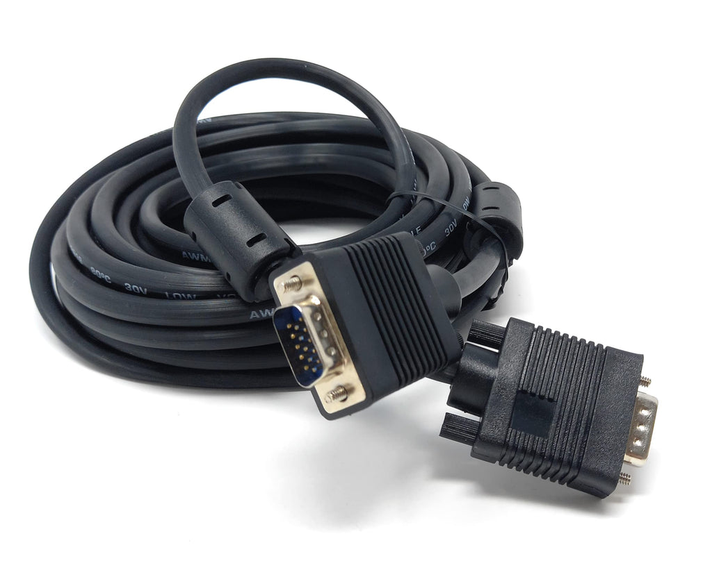DRUT VGA to VGA Cable 15 pin SVGA Male to Male for Monitor Computer PC Laptops TV Projectors Extension Lead, HD15 All Data Pins Connected