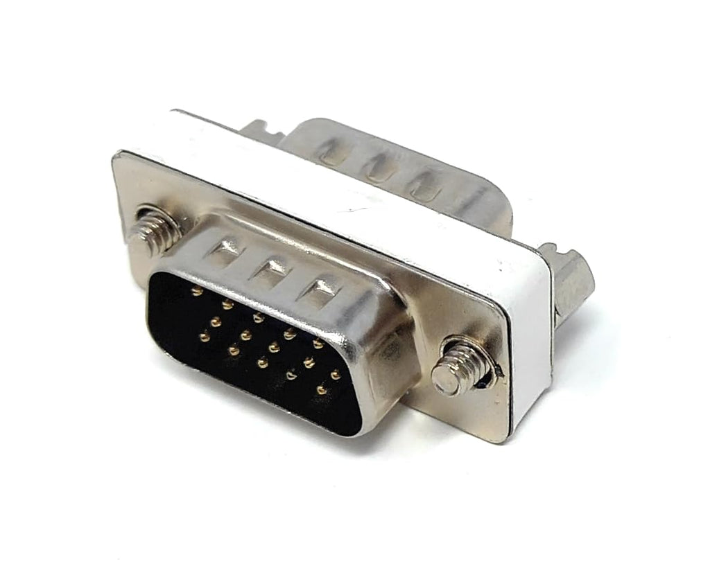 DRUT VGA HD15 to HD15 Male to Male Gender Changer Adapter