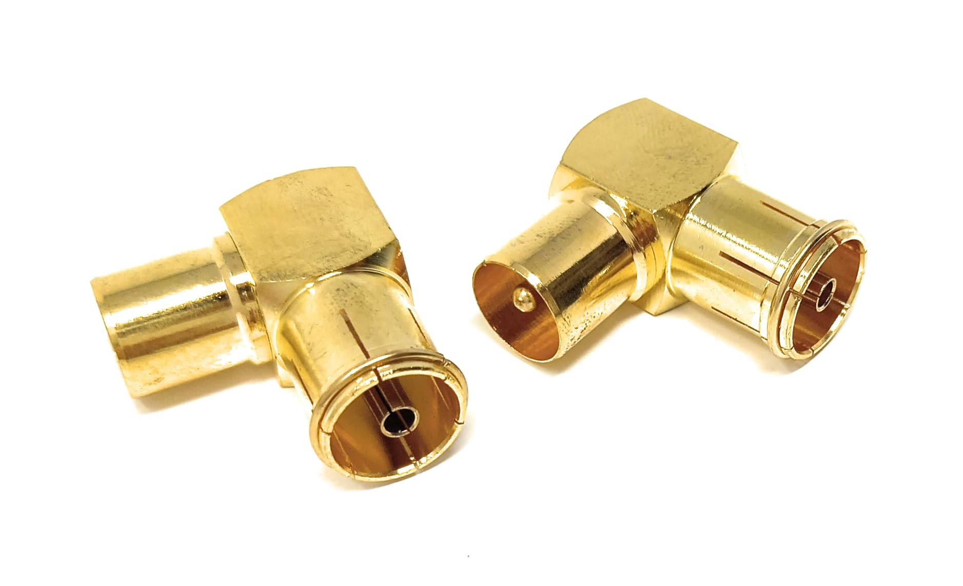 DRUT TV Male to Female Aerial Antenna Right Angle Coaxial Connector Adapter