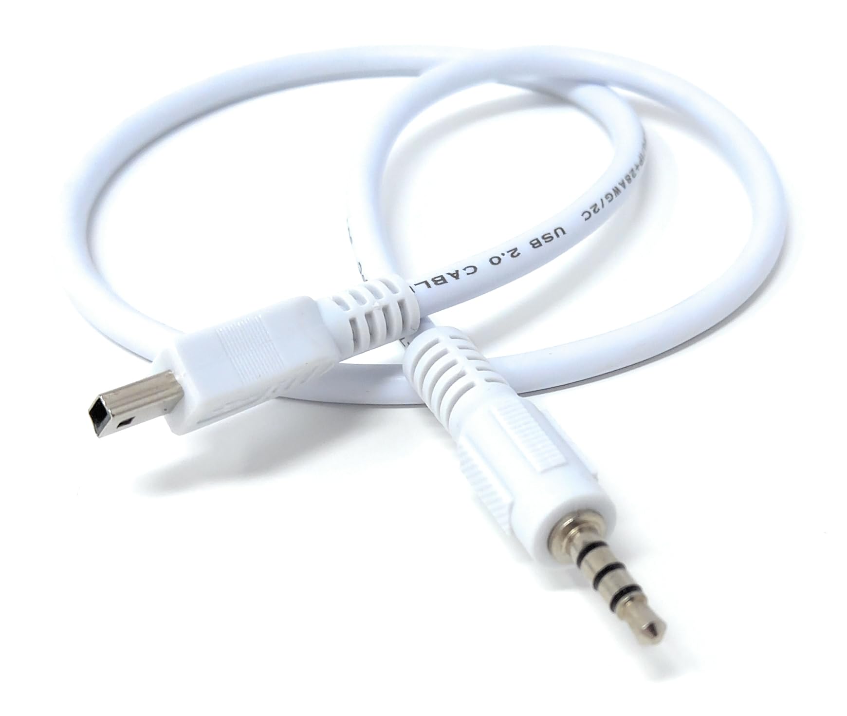 DRUT 50cm 3.5mm 4 Pole Male Audio Jack to 5 Pin Mini USB Male Adapter, TRS Aux Cable 1.6ft