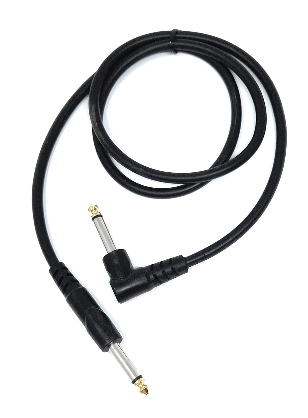 DRUT 6.35mm 1/4 Mono Male to Right Angle Male Jack Audio Cable Lead for Guitar, AMP, Synths, Amplifier, Speaker, Electric Piano, Midi Keyboard, DJ
