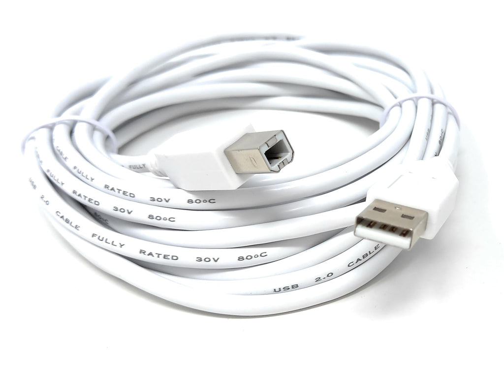 DRUT USB B Cable for DJ Controllers & MIDI Devices, Printer Style Lead for Mixers, Turntables, Keyboards, Samplers, Synthesizers, Compatible with Numark, Pioneer, Traktor, Denon, Akai, Serato