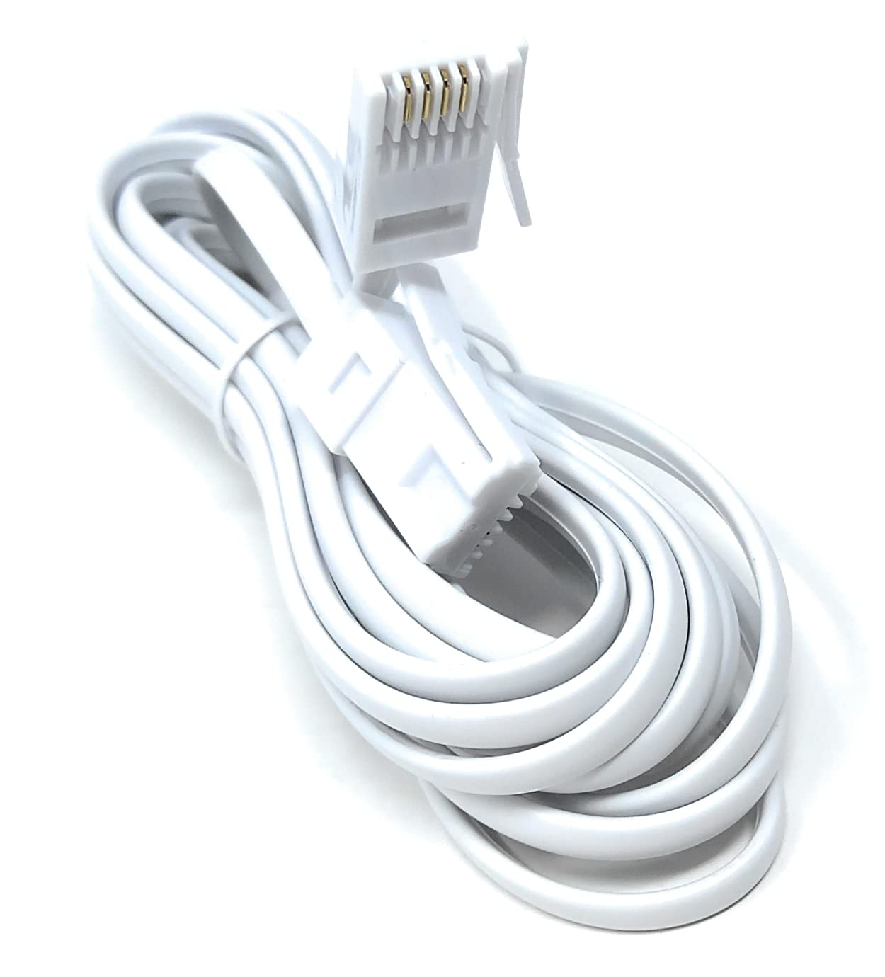 DRUT BT to BT 4 Wire 431A Male to Male Plug Telephone Flat Cable Lead