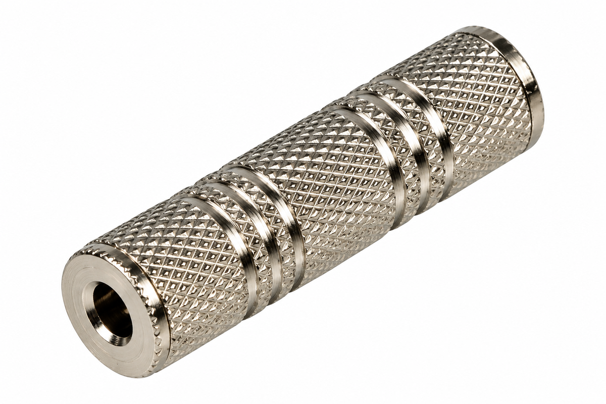 3.5mm Stereo Jack Socket to Socket Coupler Adapter