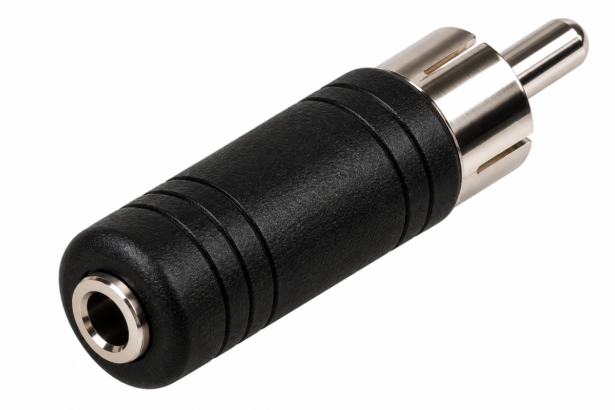 3.5mm Stereo Socket to RCA Phono Plug Adapter