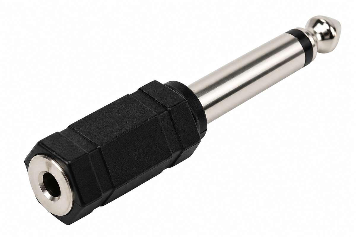 3.5mm Stereo Socket to 6.35mm Mono Jack Adapter